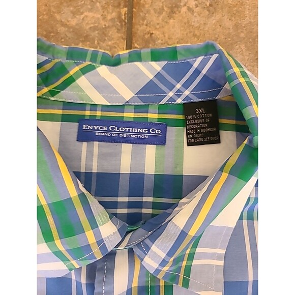 Enyce Clothing Co Men Button Up Short Sleeve Shirt 3XL Multi Colored Y2k 90's - Picture 3 of 6